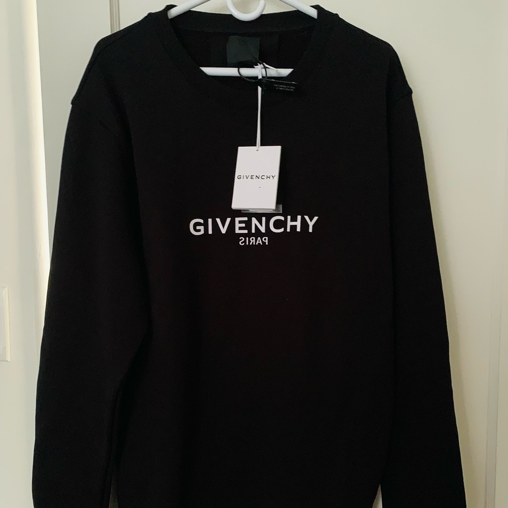 Givenchy Reverse Logo Cotton Crewneck
Sweatshirt